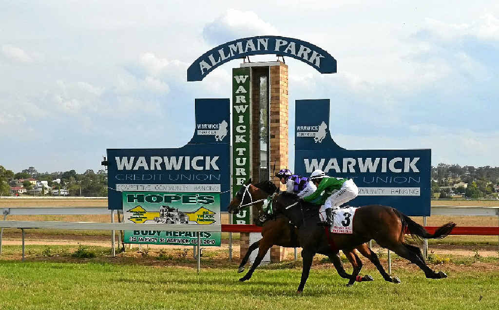To The North pips Extreme Mover at the finishing post in the Ray Lyons Memorial Race at yesterday’s Boxing Day race meeting. To The North pips Extreme Mover at the finishing post in the Ray Lyons Memorial Race at yesterday’s Boxing Day race meeting.